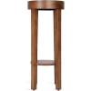 imageKate and Laurel Talcott Modern Round Wood Side Table 12 x 12 x 28 Natural Wood Transitional Decorative TwoTier End Table for Use as a Bedroom Nightstand or Living Room Plant StandWalnut Brown