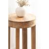 imageKate and Laurel Talcott Modern Round Wood Side Table 12 x 12 x 28 Natural Wood Transitional Decorative TwoTier End Table for Use as a Bedroom Nightstand or Living Room Plant StandNatural