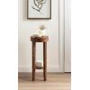 imageKate and Laurel Talcott Modern Round Wood Side Table 12 x 12 x 28 Natural Wood Transitional Decorative TwoTier End Table for Use as a Bedroom Nightstand or Living Room Plant StandWalnut Brown