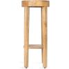 imageKate and Laurel Talcott Modern Round Wood Side Table 12 x 12 x 28 Natural Wood Transitional Decorative TwoTier End Table for Use as a Bedroom Nightstand or Living Room Plant StandNatural