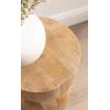 imageKate and Laurel Teo Transitional Round Mango Wood Drink Table 8 x 8 x 22 Walnut Brown and Black Modern Sculptural Bedroom Nightstand with Unique Pedestal Table Design for Use as Indoor Plant StandNatural