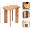 imageKate and Laurel Vaux Modern Mango Wood Rectangular Side Table 22 x 14 x 22 Natural Wood Transitional Rectangle End Table with Angled Tabletop Edge for Bedroom Nightstand or Indoor Plant Stand