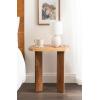 imageKate and Laurel Vaux Modern Mango Wood Rectangular Side Table 22 x 14 x 22 Natural Wood Transitional Rectangle End Table with Angled Tabletop Edge for Bedroom Nightstand or Indoor Plant Stand