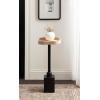 imageKate and Laurel Woodrow Modern Mango Wood Square Drink Table 10 x 10 x 24 Light Natural and Black Transitional Rounded Square Mini Table for Use as Indoor Plant Stand or Wooden Living Room AccentNaturalBlack