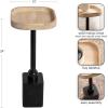 imageKate and Laurel Woodrow Modern Mango Wood Square Drink Table 10 x 10 x 24 Light Natural and Black Transitional Rounded Square Mini Table for Use as Indoor Plant Stand or Wooden Living Room AccentNaturalBlack