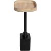 imageKate and Laurel Woodrow Modern Mango Wood Square Drink Table 10 x 10 x 24 Light Natural and Black Transitional Rounded Square Mini Table for Use as Indoor Plant Stand or Wooden Living Room AccentNaturalBlack