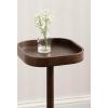 imageKate and Laurel Woodrow Modern Mango Wood Square Drink Table 10 x 10 x 24 Light Natural and Black Transitional Rounded Square Mini Table for Use as Indoor Plant Stand or Wooden Living Room AccentDark Brown