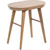 imageKate and Laurel Conan Modern Oval Mango Wood Side Table 22 x 14 x 22 Natural Wood MidCentury Capsule End Table with Tapered Dowel Legs for Use as Bedroom Nightstand or Indoor Plant Stand