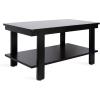 imageKate and Laurel Foxford Modern Tiered Rectangle Coffee Table 36 x 20 x 19 Black Transitional Rectangular TwoTier Living Room Table with Storage Shelf and Resilient Wood ConstructionBlack