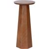 imageKate and Laurel Hemingson Modern Mango Wood Round Drink Table 10 x 10 x 22 Natural Wood MidCentury Circle Pedestal Table for Use as Bedroom Nightstand Indoor Plant Stand or Living Room AccentWalnut Brown