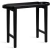 imageKate and Laurel Jovie Modern Scalloped Rectangle Wooden Console Table 38 x 14 x 30 Light Natural Transitional Decorative Entryway Table with Scalloped Tabletop Shape for Entry Decor OptionBlack
