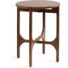 imageKate and Laurel Kroscove Modern Geometric Mango Wood Round Side Table 18 x 18 x 24 Walnut Brown Transitional Wood End Table for Use as Bedroom Nightstand or Living Room Decor PieceWalnut Brown