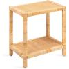 imageKate and Laurel Rafina Coastal Rectangle Rattan Side Table 22 x 14 x 24 Natural Brown Transitional Boho Rectangular Woven Rattan End Table for Use as Living Room Decor Accent