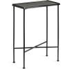 imageKate and Laurel Sanzo Transitional Metal Skinny Side Table 17 x 9 x 24 Black Rectangular Slim Bedroom Nightstand with Hammered Tabletop for Use as Bedside Accent or Living Room End Table
