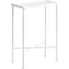 imageKate and Laurel Sanzo Transitional Metal Skinny Side Table 17 x 9 x 24 White Rectangular Slim Bedroom Nightstand with Hammered Tabletop for Use as Bedside Accent or Living Room End Table