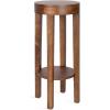imageKate and Laurel Talcott Modern Round Wood Side Table 12 x 12 x 28 Natural Wood Transitional Decorative TwoTier End Table for Use as a Bedroom Nightstand or Living Room Plant StandWalnut Brown
