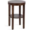 imageKate and Laurel Talcott Modern Round Wood Side Table 12 x 12 x 28 Natural Wood Transitional Decorative TwoTier End Table for Use as a Bedroom Nightstand or Living Room Plant StandDark Brown