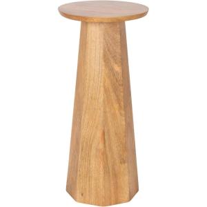 imageKate and Laurel Hemingson Modern Mango Wood Round Drink Table 10 x 10 x 22 Natural Wood MidCentury Circle Pedestal Table for Use as Bedroom Nightstand Indoor Plant Stand or Living Room AccentNatural