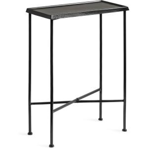 imageKate and Laurel Sanzo Transitional Metal Skinny Side Table 17 x 9 x 24 Black Rectangular Slim Bedroom Nightstand with Hammered Tabletop for Use as Bedside Accent or Living Room End Table