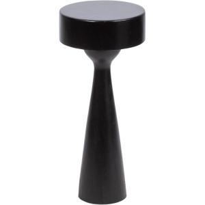 imageKate and Laurel Solbrett Transitional Sophisticated Round Drink Table 10 x 10 x 22 Natural Wood Sculptural Bedroom Nightstand with Unique Pedestal Table Design for Use as Indoor Plant StandBlack