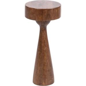 imageKate and Laurel Solbrett Transitional Sophisticated Round Drink Table 10 x 10 x 22 Natural Wood Sculptural Bedroom Nightstand with Unique Pedestal Table Design for Use as Indoor Plant StandWalnut Brown