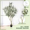 image8ft Faux Olive Tree  Olive Trees Artificial Indoor with Large Olive Branches and Lifelike Olive  Artificial Olive Tree for Home Office House Living Room Decor7ft