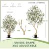 image8ft Faux Olive Tree  Olive Trees Artificial Indoor with Large Olive Branches and Lifelike Olive  Artificial Olive Tree for Home Office House Living Room Decor6ft