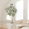 image8ft Faux Olive Tree  Olive Trees Artificial Indoor with Large Olive Branches and Lifelike Olive  Artificial Olive Tree for Home Office House Living Room Decor7ft