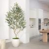 image8ft Faux Olive Tree  Olive Trees Artificial Indoor with Large Olive Branches and Lifelike Olive  Artificial Olive Tree for Home Office House Living Room Decor8ft