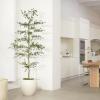 imageBlack Olive Tree 7ft  Faux Black Olive Tree with Natural Trunk and Realistic Leaves  Artificial Shady Lady Tree for Modern Home Office House Living Room Decor