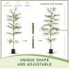 imageBlack Olive Tree 7ft  Faux Black Olive Tree with Natural Trunk and Realistic Leaves  Artificial Shady Lady Tree for Modern Home Office House Living Room Decor