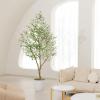 imageFaux Olive Tree 8ft  Olive Trees Artificial Indoor with Realistic Leaves and Olives  Tall Fake Olive Tree with Pot for Indoor Outdoor Office Home Decor7ft