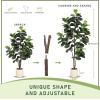 imageFiddle Leaf Fig Tree Artificial  6ft Faux Fiddle Leaf Fig Tree with White Planter  Fig Tree Artificial with Lifelike Leaves for House Office Living Room Indoor Home Decor