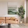 imageFiddle Leaf Fig Tree Artificial  6ft Faux Fiddle Leaf Fig Tree with White Planter  Fig Tree Artificial with Lifelike Leaves for House Office Living Room Indoor Home Decor