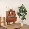 imageFiddle Leaf Fig Tree Artificial  6ft Faux Fiddle Leaf Fig Tree with White Planter  Fig Tree Artificial with Lifelike Leaves for House Office Living Room Indoor Home Decor