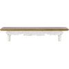 imageKate and Laurel Abberly Farmhouse Wall Shelf 28 x 5 x 65 Rustic Brown and White Rustic Floating Shelf for Wall