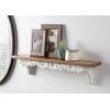 imageKate and Laurel Abberly Farmhouse Wall Shelf 28 x 5 x 65 Rustic Brown and White Rustic Floating Shelf for Wall