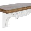 imageKate and Laurel Abberly Farmhouse Wall Shelf 28 x 5 x 65 Rustic Brown and White Rustic Floating Shelf for Wall