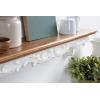 imageKate and Laurel Abberly Farmhouse Wall Shelf 28 x 5 x 65 Rustic Brown and White Rustic Floating Shelf for Wall