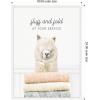 imageKate and Laurel Alpaca Fluff and Fold Framed Canvas Wall Art by Amy Peterson 18 x 24 Sylvie White Whimsical Animals Humor Art for Wall Decor Living Room Bedroom