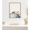 imageKate and Laurel Animals Walk Across the Planet Framed Canvas Wall Art by July Art Prints 18 x 24 Sylvie Natural Whimsical Animals Art for Wall Decor Living Room Bedroom