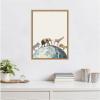 imageKate and Laurel Animals Walk Across the Planet Framed Canvas Wall Art by July Art Prints 18 x 24 Sylvie Natural Whimsical Animals Art for Wall Decor Living Room Bedroom