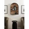 imageKate and Laurel Arcott Modern Arched Wall Shelf 18 x 6 x 26 Black and Light Natural Transitional Arch Wall Shelves for OverTheToilet Storage or Entryway Storage Shelf