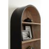 imageKate and Laurel Arcott Modern Arched Wall Shelf 18 x 6 x 26 Black and Light Natural Transitional Arch Wall Shelves for OverTheToilet Storage or Entryway Storage Shelf