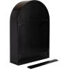 imageKate and Laurel Arcott Modern Arched Wall Shelf 18 x 6 x 26 Black and Light Natural Transitional Arch Wall Shelves for OverTheToilet Storage or Entryway Storage Shelf