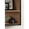 imageKate and Laurel Arcott Modern Arched Wall Shelf 18 x 6 x 26 Black and Light Natural Transitional Arch Wall Shelves for OverTheToilet Storage or Entryway Storage Shelf