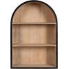 imageKate and Laurel Arcott Modern Arched Wall Shelf 18 x 6 x 26 Black and Light Natural Transitional Arch Wall Shelves for OverTheToilet Storage or Entryway Storage Shelf