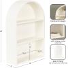 imageKate and Laurel Arcott Modern Arched Wall Shelf 18 x 6 x 26 White Transitional Arch Wall Shelves for OverTheToilet Storage or Entryway Storage Shelf