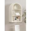 imageKate and Laurel Arcott Modern Arched Wall Shelf 18 x 6 x 26 White Transitional Arch Wall Shelves for OverTheToilet Storage or Entryway Storage Shelf