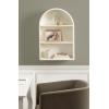 imageKate and Laurel Arcott Modern Arched Wall Shelf 18 x 6 x 26 White Transitional Arch Wall Shelves for OverTheToilet Storage or Entryway Storage Shelf